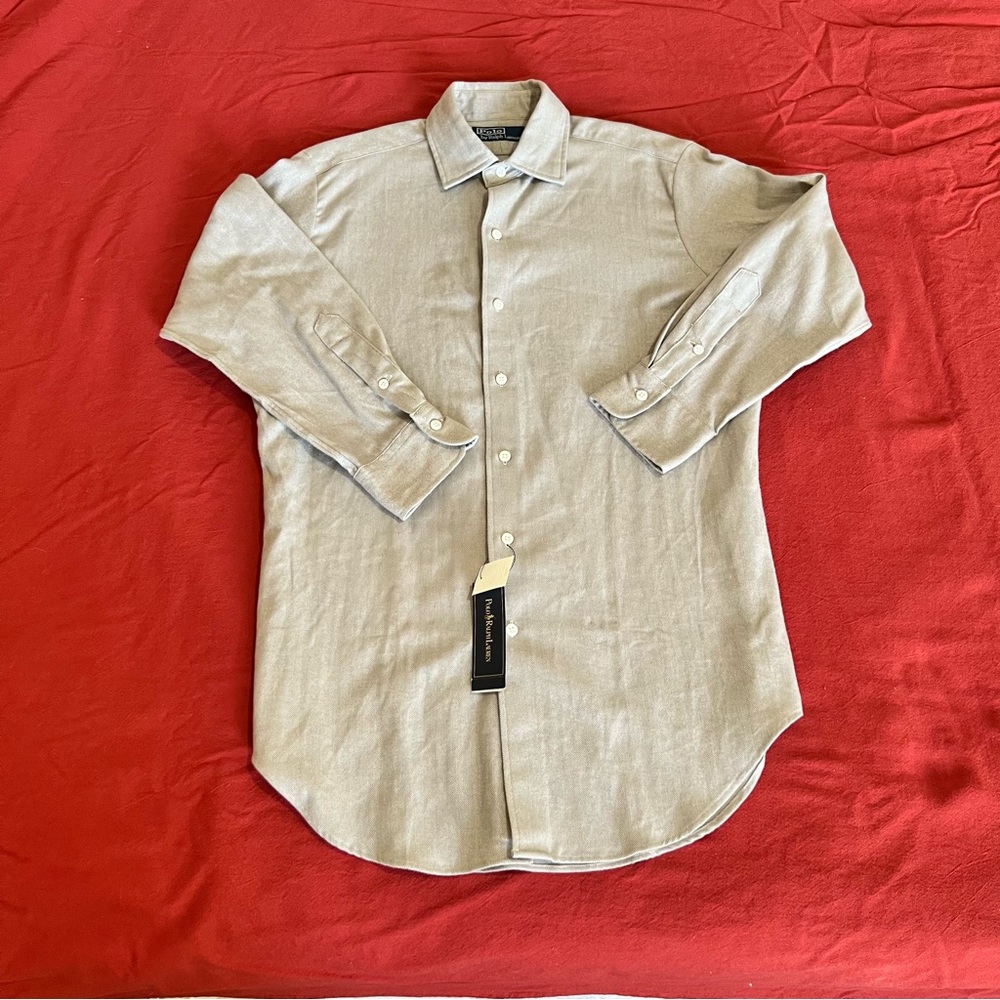 Polo by Ralph Lauren Light Gray Casual Button-Down Shirt